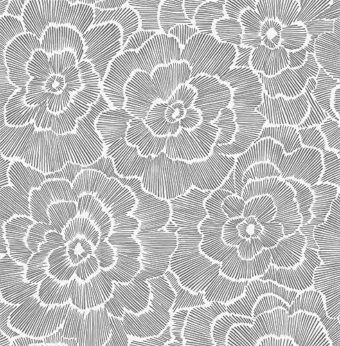 NuWallpaper Charcoal Saraya Peel and Stick Wallpaper Grey 20.5 in x 18 ft New