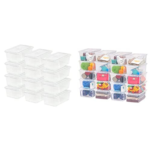 IRIS USA CNL-6 6 Quart Storage Box CNL-5 Box, 5 Quart Clear 20 Pack New