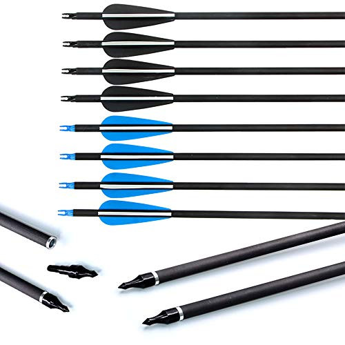 SUPTOP Archery 30" Carbon Arrow Practice Hunting Arrows, 12 Pack - Black New
