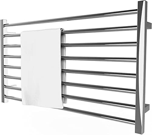 Bee Tech B081DQ8DTZ Heated Towel Warmer Timer Wall Mounted - Silver New