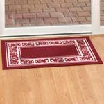 B00BGAZDWS Floral Border Rug, 59" x 20", Burgundy - Floor RugsMats NEW New