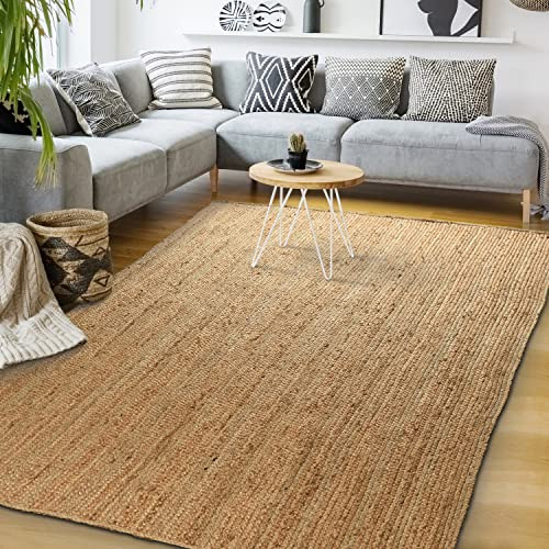 Signature Loom Natural Jute Area Rug (3x5 ft) - Farmhouse, Handcrafted, Durable New