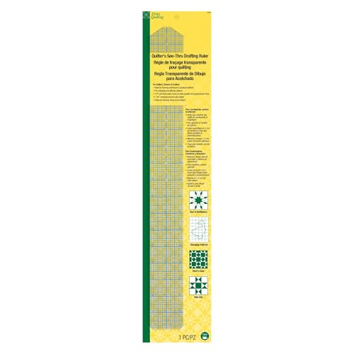 Dritz 3300 Quilter's See-Thru Drafting Ruler, 2" x 18"