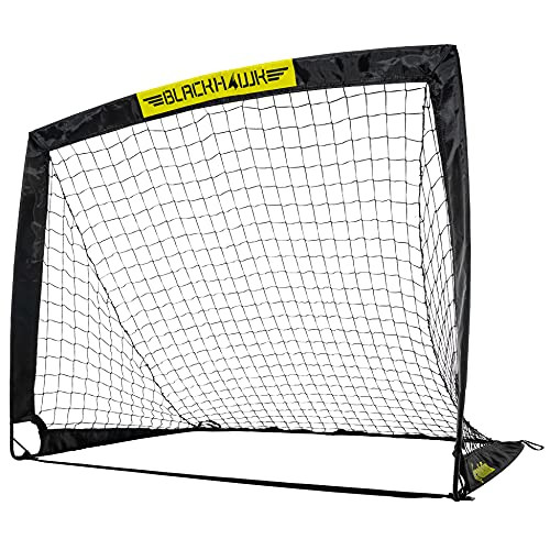 Franklin Sports Blackhawk Soccer Goals Backyard Folding Pop Up 4' x 3' - Black New