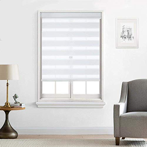 Everyday Celebration Roller Window Shades Zebra Blinds Wide Thick Stripe - White New