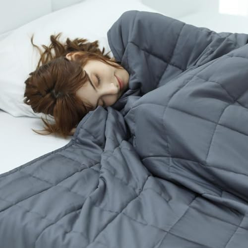 Weighted Idea Weighted Blanket (Dark Grey,80"x87",30lbs) Cooling Breathable New