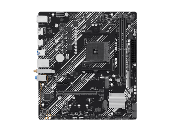 ASUS PRIME B550M-K WIFI AM4 mATX motherboard, DDR4, PCIe 4.0, 2xM.2, WiFi 6, 1Gb