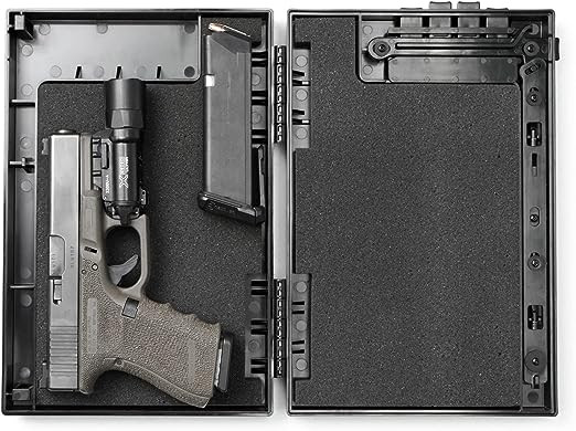 STOPBOX - Quick Access Handgun Lock Box for Pistol and Magazine SB101 - Black