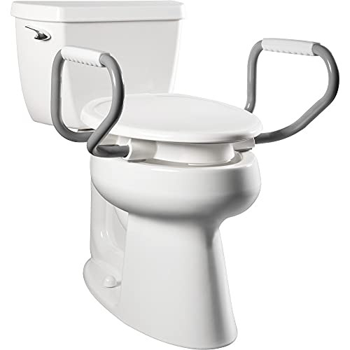 Bemis Assurance 3" Raised Toilet Seat with Handles Elongated B083Y4M7YH New