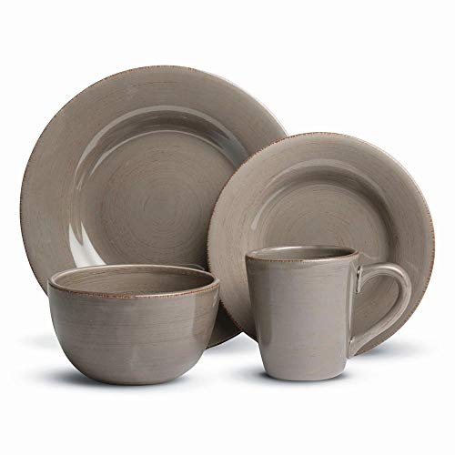 tag Sonoma 16-Piece Ironstone Ceramic Dinner Set B00BWK9KGW - Warm Gray New