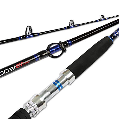 Fiblink 1/2 Piece Saltwater Offshore Rod Big Game Pole 1-Piece, 5'6"-30-50lbs New