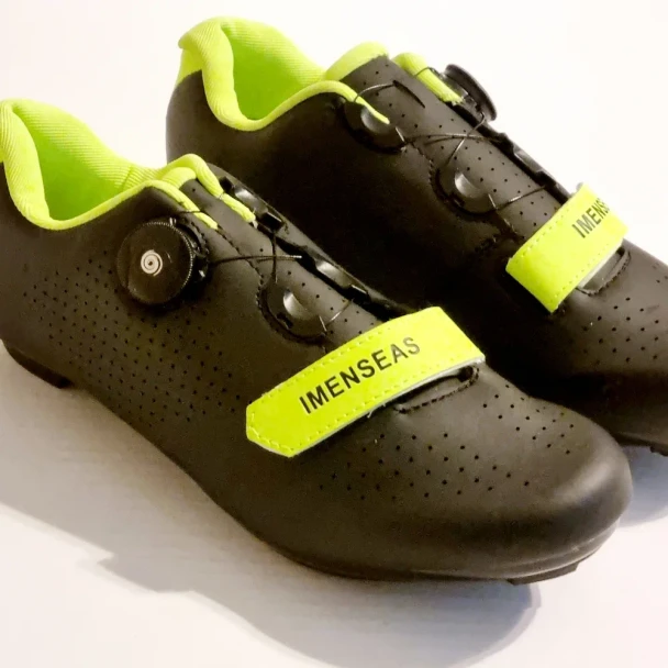 IMENSEAS NEW IMENSEAS LOCK FREE CYCLING SHOES - SIZE: US 11.5 - BLACK/GREEN