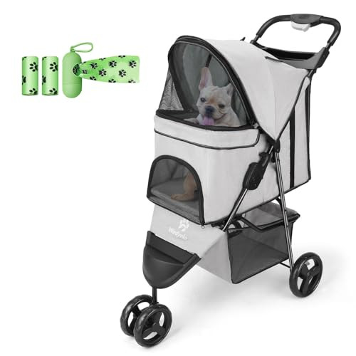 Timati Dog Stroller 3 Wheels Pet Stroller Foldable Dog Cat Carrier B0BQM68R3S New