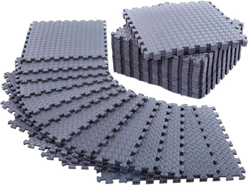 12 Pack, 48 SQFT, 24" x 24" Floors, 1/2" Extra Thick Exercise Mat Home Gym New