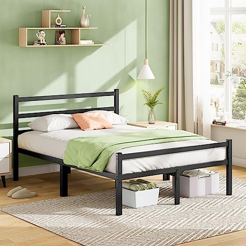 Mr. IRONSTONE Full Size Bed Frame with Headboard and Footboard New