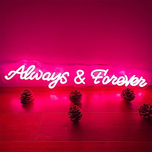Neon Sign Always and Forever-Personalized Home LED Neon Light Signs B09VGM66P7
