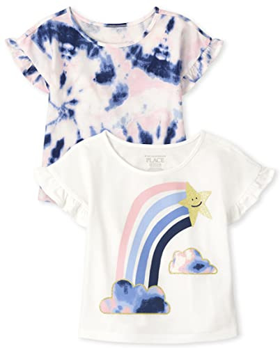 The Children's Place,Toddler Girls Print Top 2-Pack,Milky Way,Size 5T New