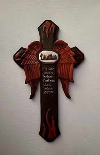 Praying Biker with Wall Cross B09RHPWRVP - NEW New