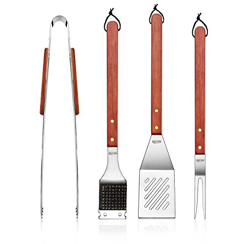 New Star Foodservice 59007 Stainless Steel BBQ Tool Set 4 Pieces - NEW New