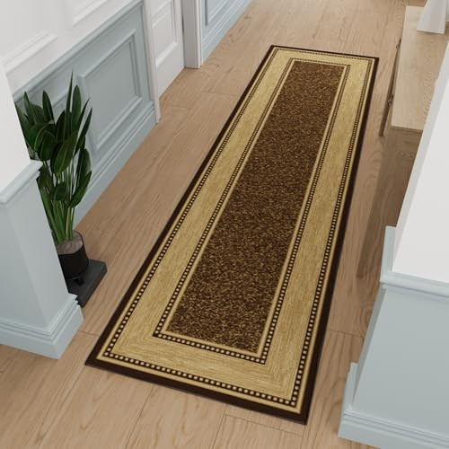 Ottomanson 3x10 Hallway Runner Rug – Non-Slip Kitchen Rugs - B00XD8EIZO New