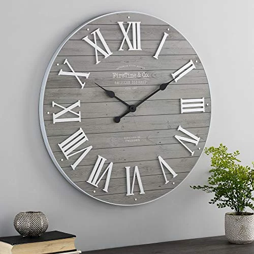 FirsTime & Co. Large Vintage Decor Emmett Marbleized Wall Clock, 27 inches New