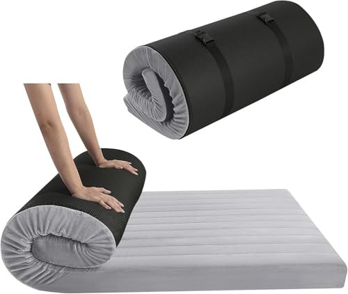 MeMoreCool Memory Foam Camping Mattress 80x38 Inch Twin XL Sleep Pad Grey New