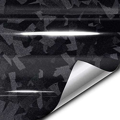 VViViD+ Forged Composite Carbon Vinyl Wrap Roll (50ft x 5ft, Gloss Black) New