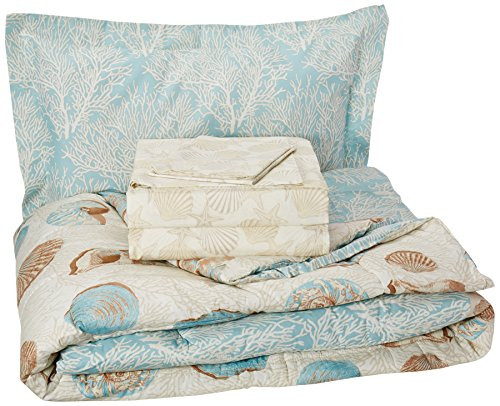 Discoveries Casual Sea Breeze Comforter Set, Twin, Blue New