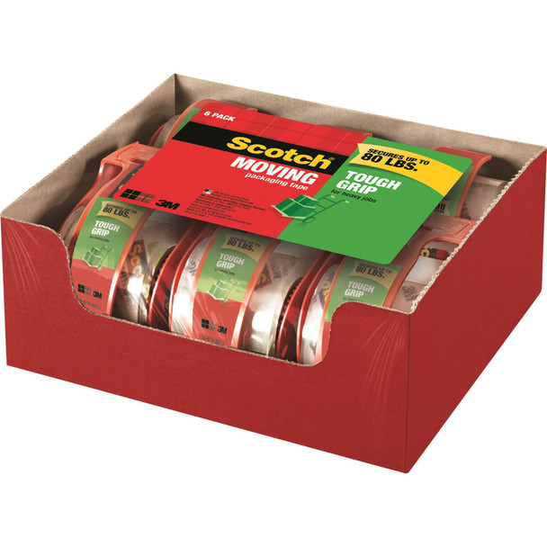 3M Scotch Tough Grip Moving Packaging Tape 00076308909246 6/Each - NEW New