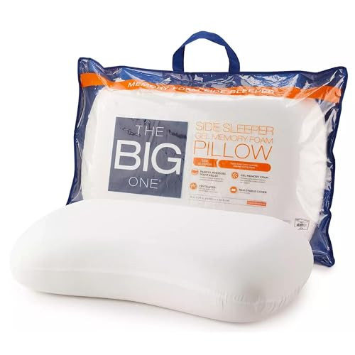 B072BX3S4C The Big One - Gel Memory Foam Sleeper Pillow 16 x 24 x 5 New