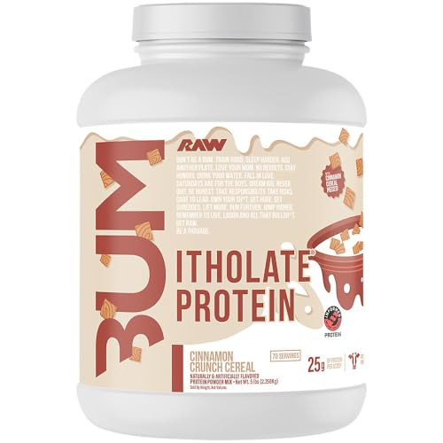 LOT-B0CZPRMKS6 RAW CBUM Series Itholate Protein Powder 5lbs/73 Servings New