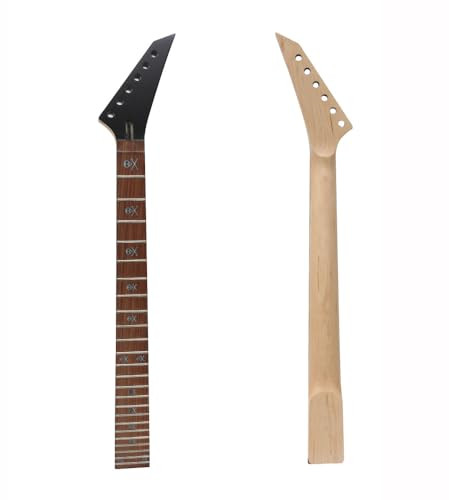 Black guitar neck 24fret 25.5inch Maple neck rosewood fretboard skull Inlay New