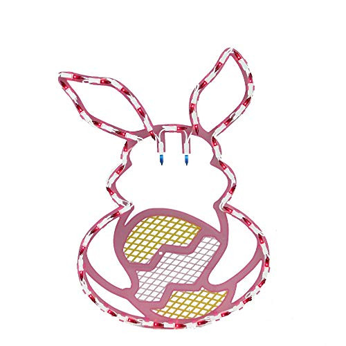Impact Innovations Lighted Window Decoration, Pink and Green Easter Bunny New