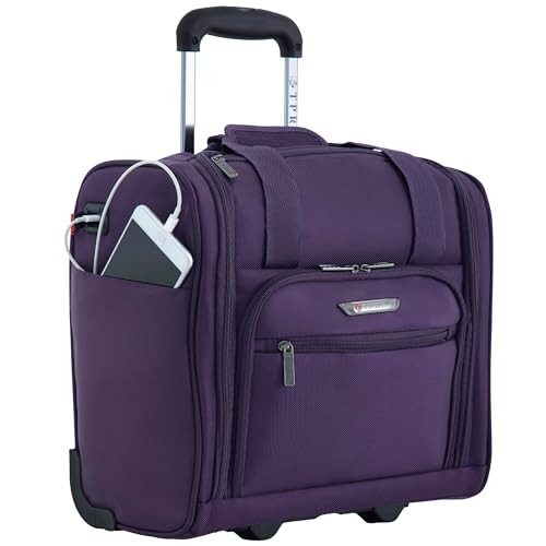 TPRC 15” Underseat Carry-On Luggage Airline Approved, Purple New