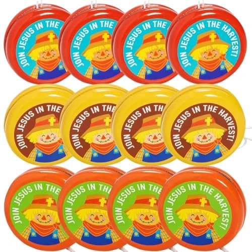 FUN EXPRESS RELIGIOUS SCARECROW YOYOS 12 PIECES - MULTICOLOR New
