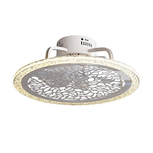 Bladeless LED Ceiling Fan with Remote Control 19.6" Ceiling Fan B09MP38KDG New