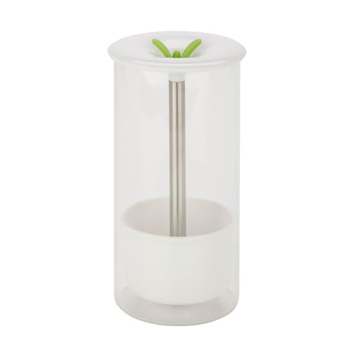HONEY-CAN-DO GLASS HERB PRESERVER MEDIUM CLEAR/WHITE KCH-06398