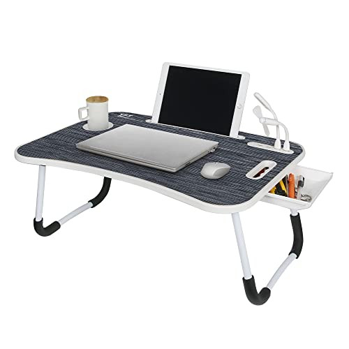 TZT 23.5" Portable Laptop Desk with USB Charge Port B093SMTL8C - Gray New