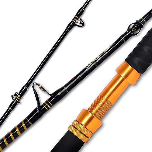 Fiblink Saltwater Fishing Rod 1 Piece Trolling Rod Deep Sea Big Game B09D771NKG New