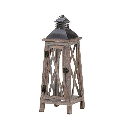 Koehler Watchtower Wood Candle Lantern - Black New