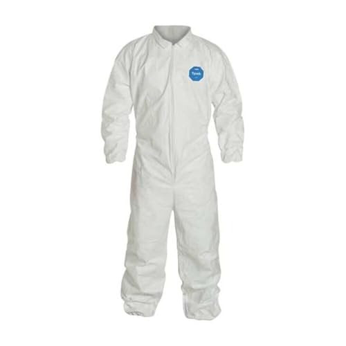 DuPont Tyvek 400 Disposable Protective Coverall with Elastic Wrists, X-Large