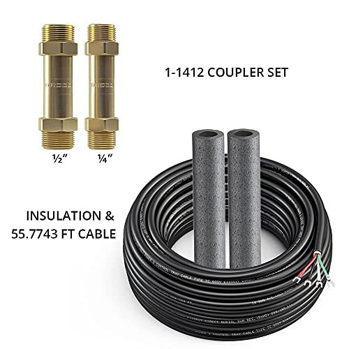 MRCOOL Coupler for DIY 24k 36k Unit 50ft Communication Wire B0958VD7R7 - Black New