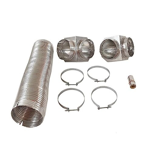 Frigidaire Smart Choice 8-Foot Semi-Rigid Dryer Vent Kit, 2 Elbows, 4 Clamps New