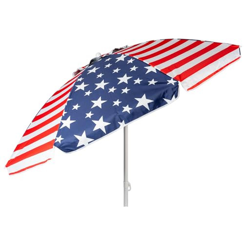 MOSKILA 6.5 feet Outdoor Patio Beach Umbrella Tilt Air Vent Carry Bag - Blue New