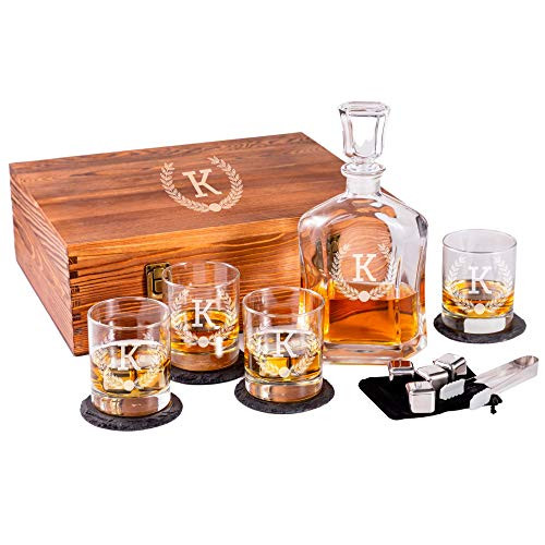 Personalized Whiskey Decanter Set B0829F455Z - Brown New