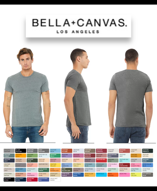 3001CVC Bella + Canvas Unisex Heather CVC T-Shirt New