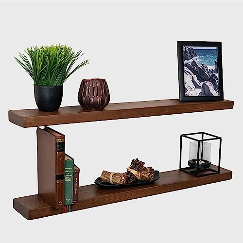 Floating Shelves 36 inches Long (Set of 2) - Walnut Shelves New