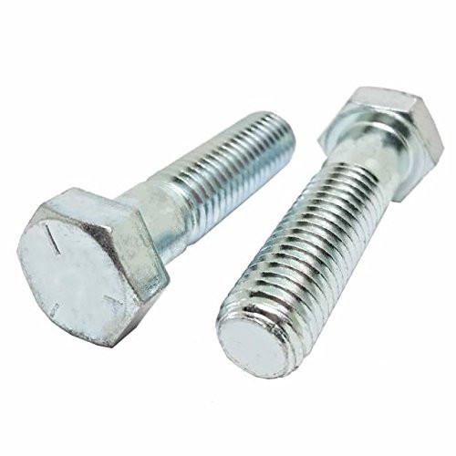 3/8"-16 x 4 Hex Cap Screws, Grade 5 Steel, Zinc, Part Thread, 250 Pack New