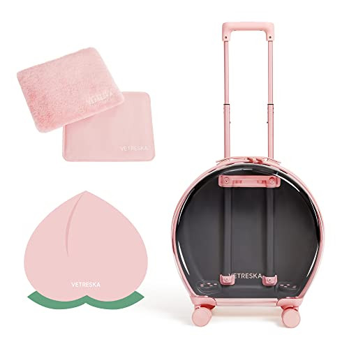 VETRESKA Pet Carrier with 1 Stickers and 2 Mats, Pink Pet