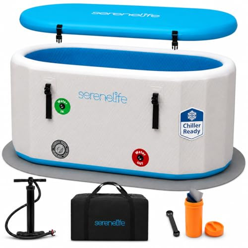 SereneLife XXL Inflatable Cold Plunge Tub - 216 Gallon - White New
